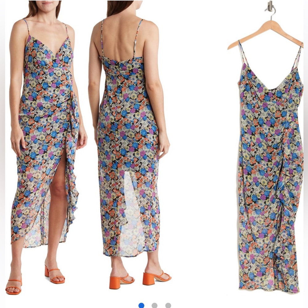 Floral Ruffle Midi Dress